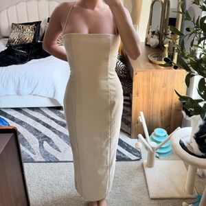 Zara Strapless Cream Dress
